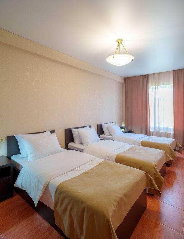 Лорд — Семейный номер двухкомнатный супериор с тремя односпальными кроватями и мини-кухней