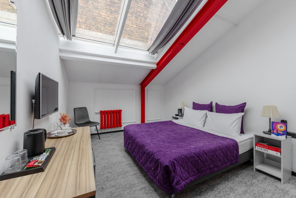 Станция Премьер S10 — Двухместный номер с 1 кроватью с мансардным окном sky loft