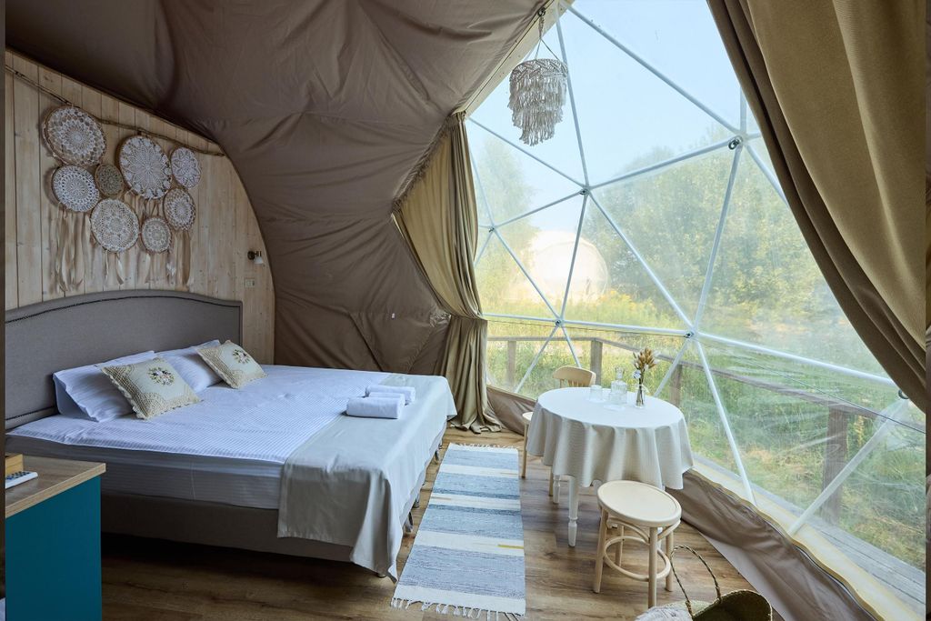 Ива Спа — Дом панорамная сфера стандарт с видом на сосны/закат