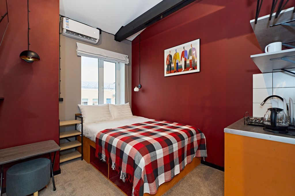 Попов Арт — Двухместный номер с 1 кроватью Студия в апартаментах Попов Арт