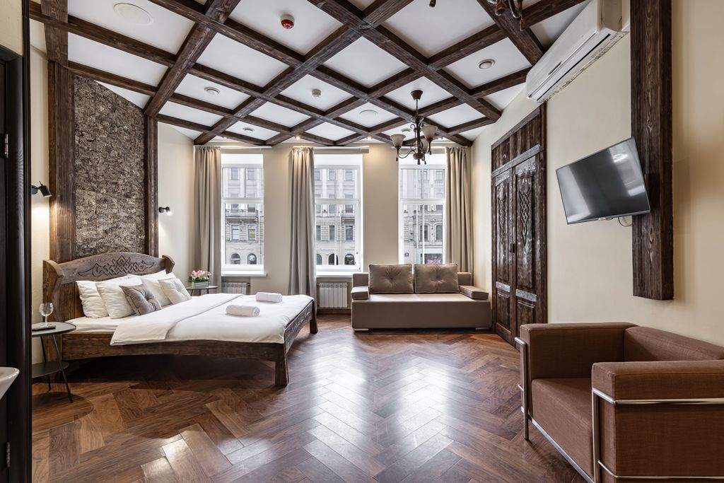 АпартПейдж Невский — Семейный номер люкс с видом на город