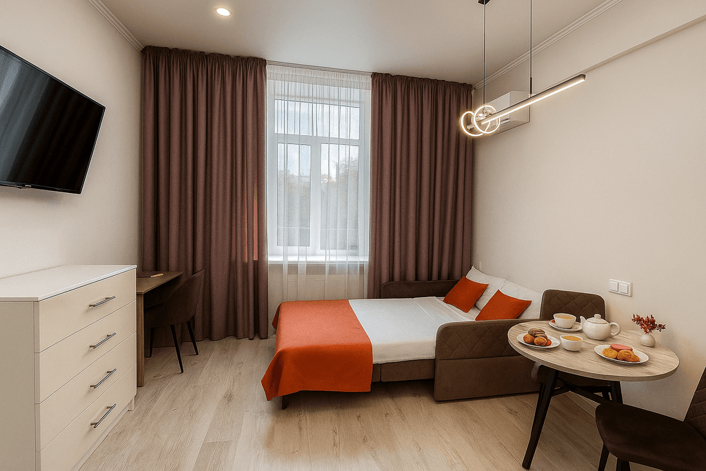 Metro Rooms — Двухместный номер с 1 кроватью Полулюкс с диваном | Гарантия качества | диван-кровать