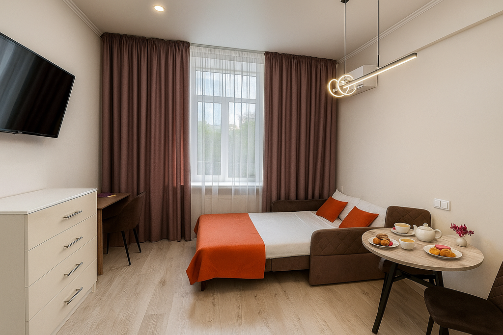 Metro Rooms — Двухместный номер с 1 кроватью Полулюкс с диваном | Гарантия качества | диван-кровать